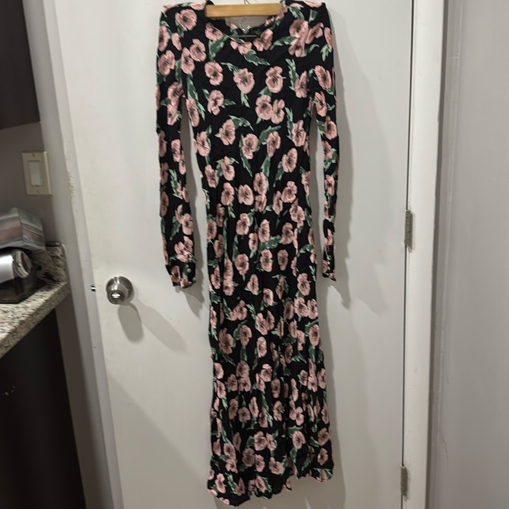 Zara Long Dress with Floral Print